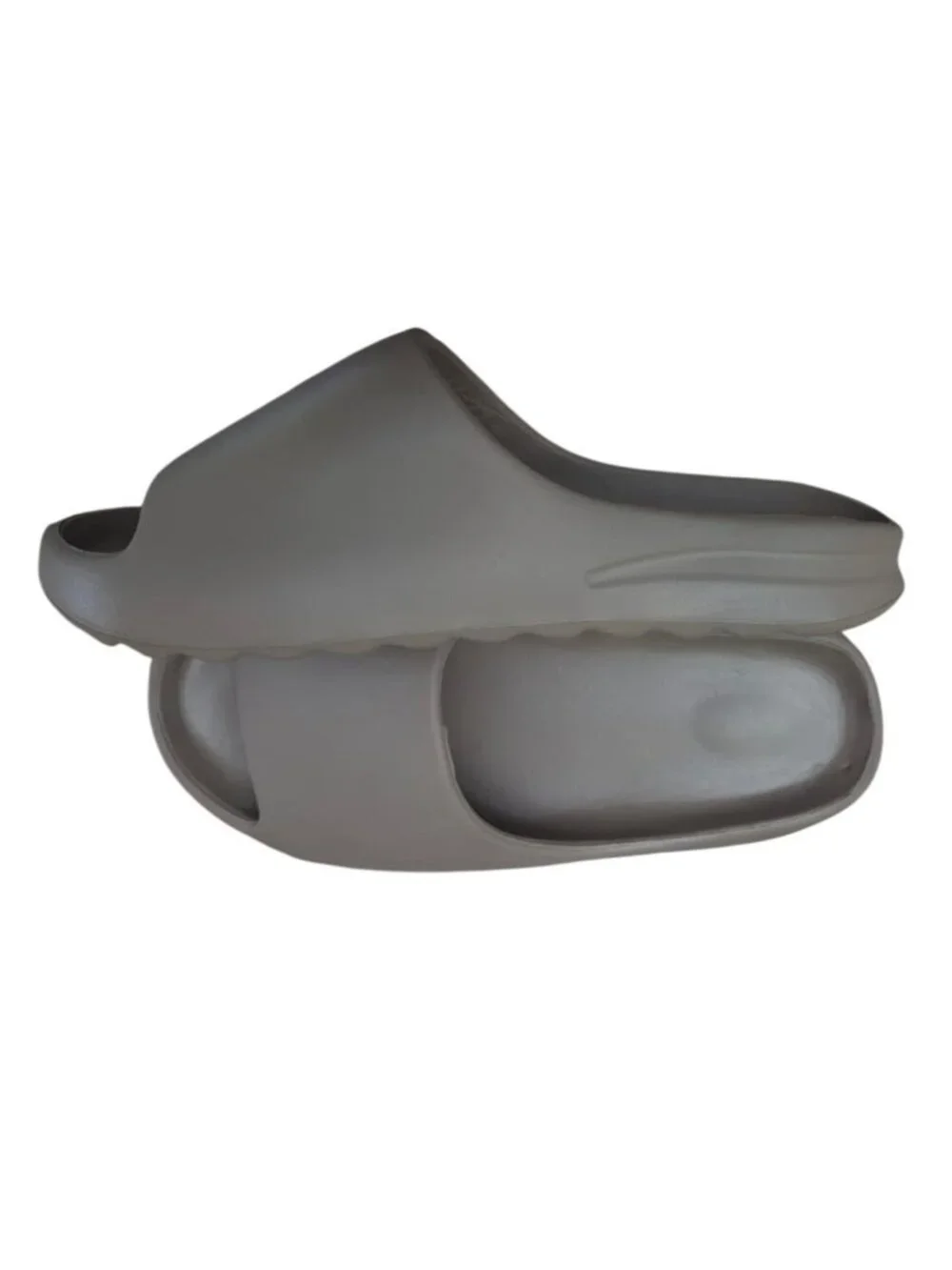 Foam Slides Gray Unisex Open Toe Slip On Sandals Lightweight Comfort Shoes. - Picture 4 of 7